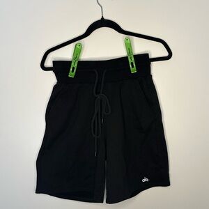 Alo Women's Black Drawstring Athletic Shorts